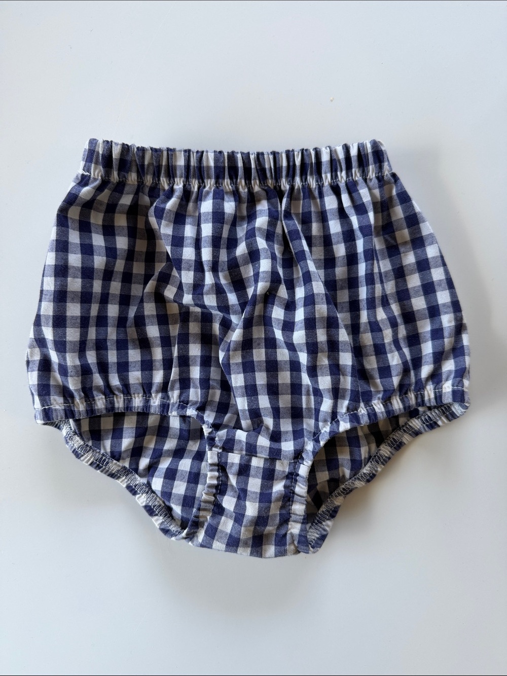 New Bobo Choses Navy and White Gingham Diaper Cover